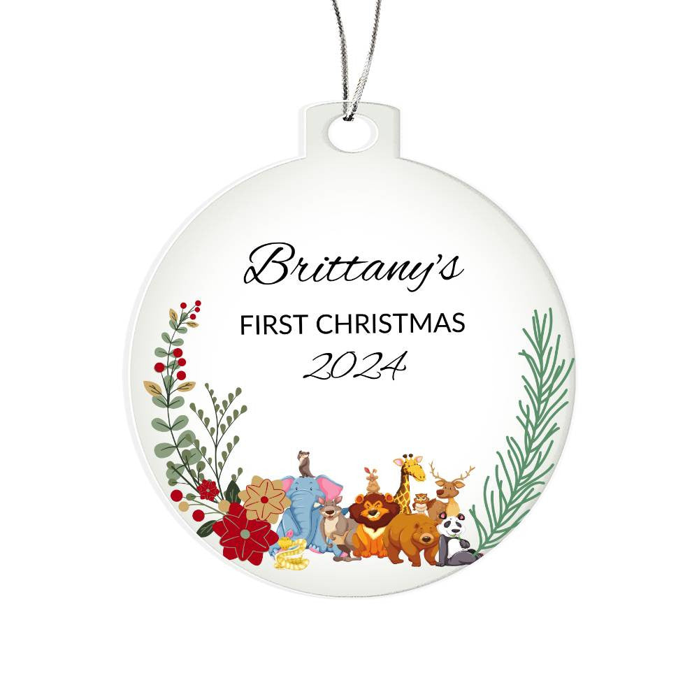 Personalize Your Baby's First Xmas Acrylic Ornament!