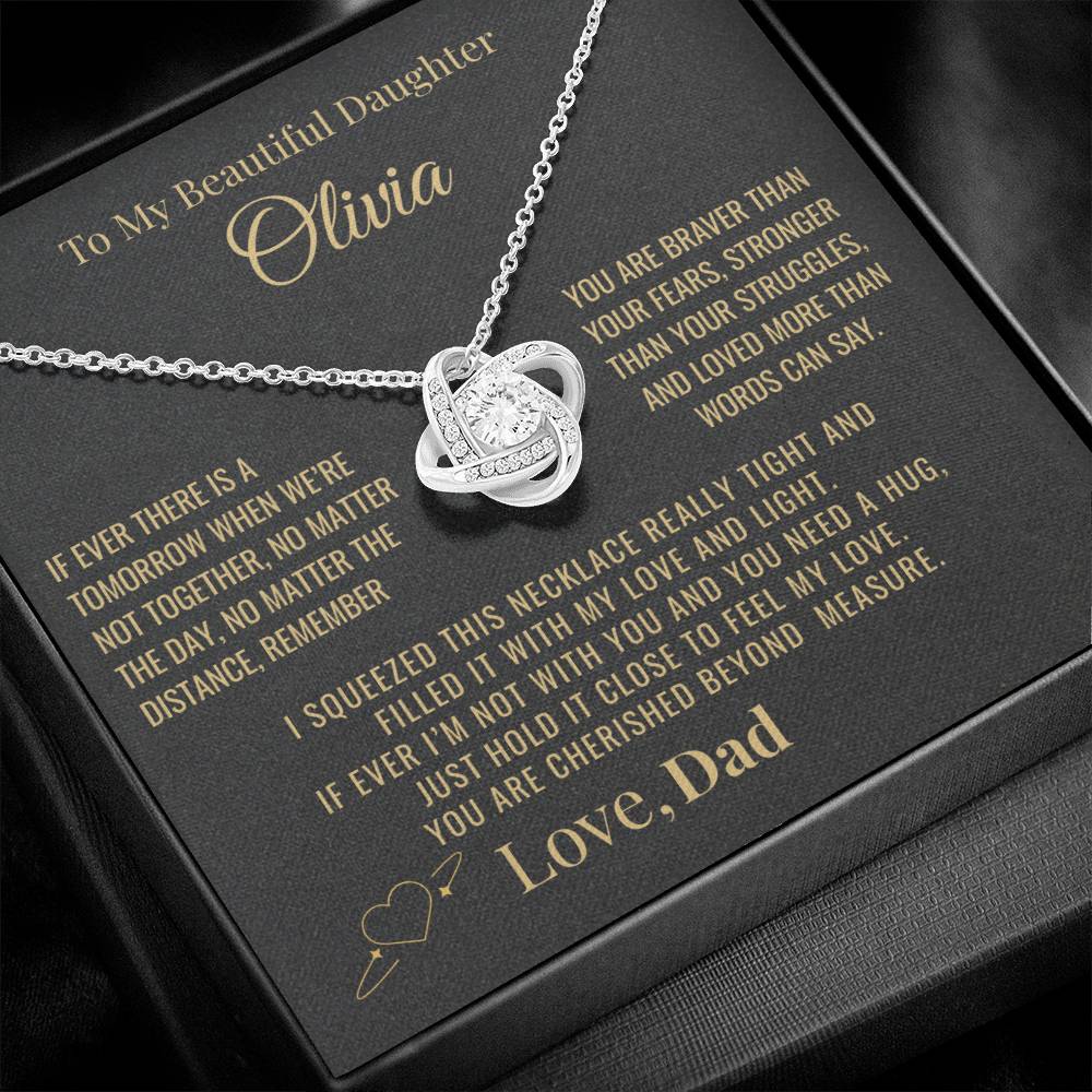 To My Daughter "You Are Cherished" Personalized Necklace