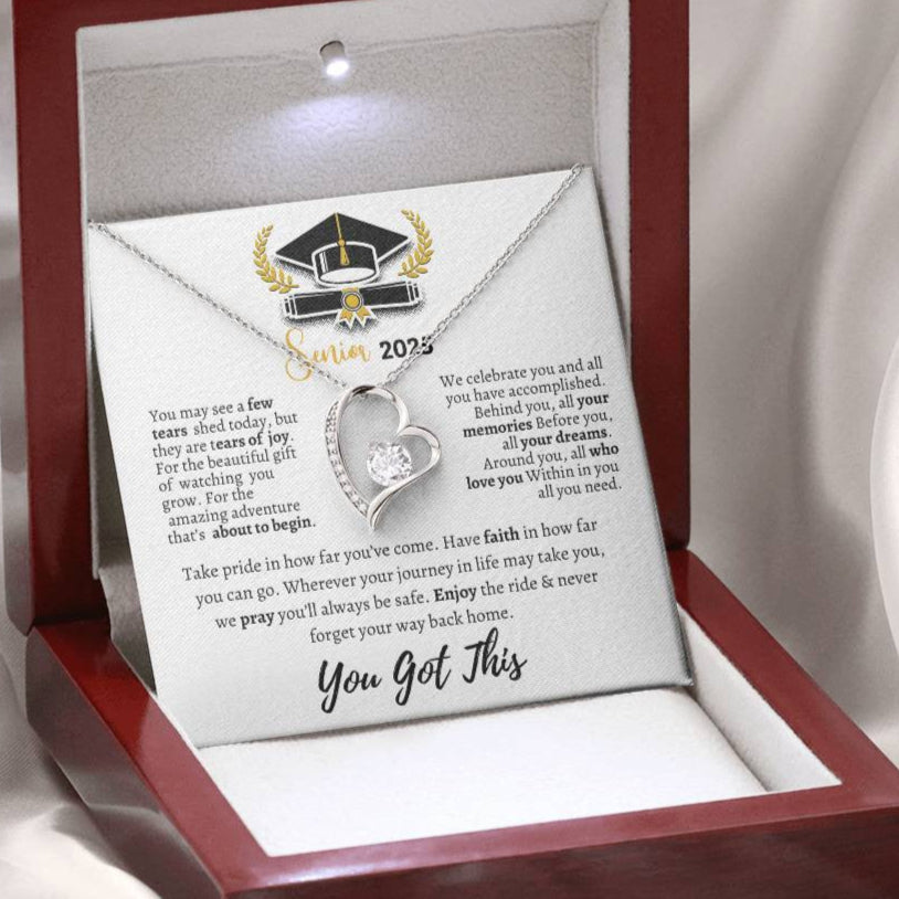 Graduation necklace, Graduation gift, "Congratulations Class of 2025" | Forever Love Necklace