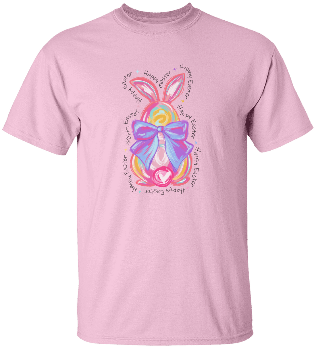 Kids Rainbow Bunny Tee, Cute Easter Bunny T-Shirt, Colorful Bunny Design, Soft Cotton Kids Tee, Gift for Kids