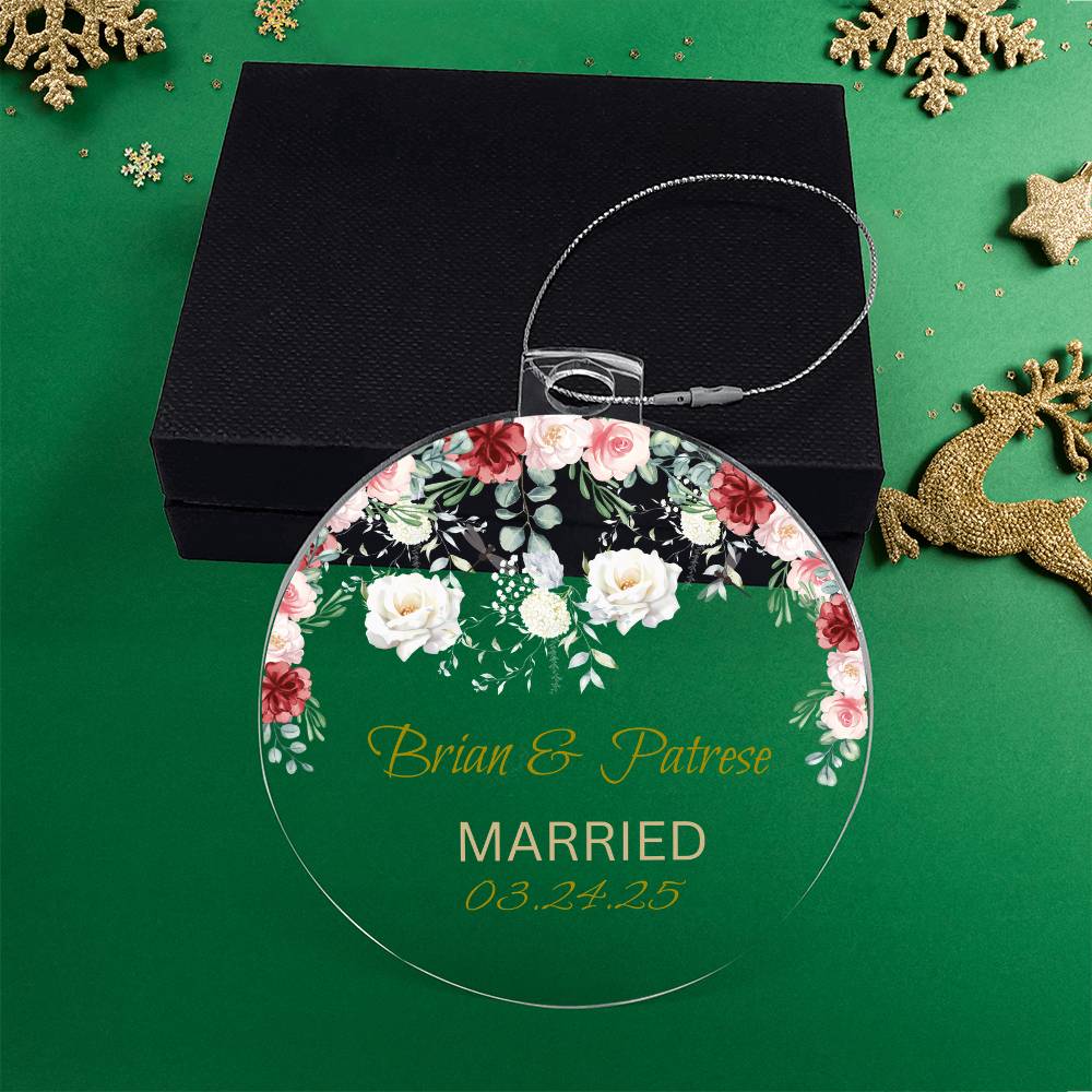 Personalized Mr. & Mrs. Acrylic Ornament!