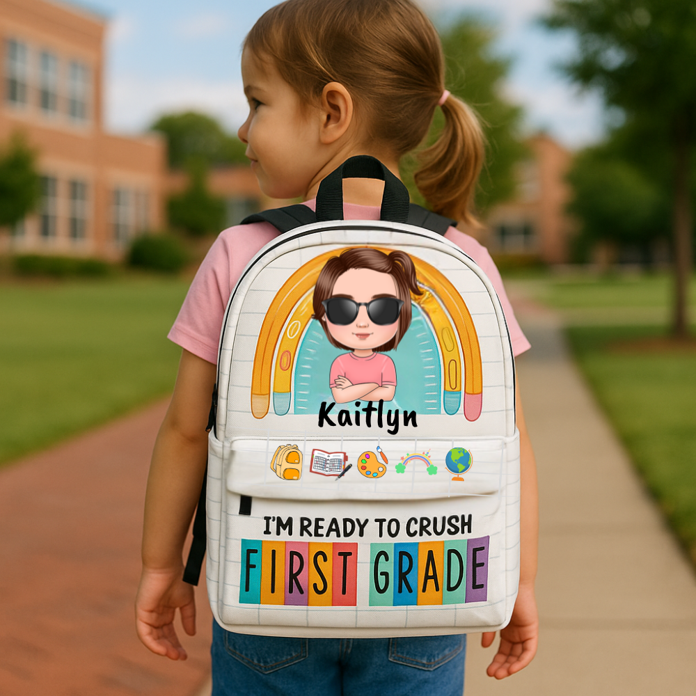 Ready To Crush School - Personalized Kid Art Backpack