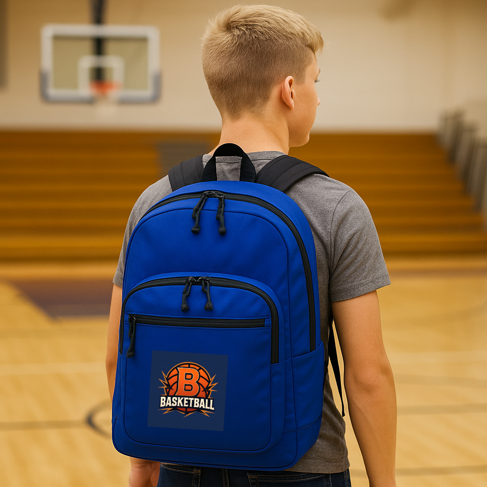 Boys' Basketball Themed Backpack - Comfortable & Durable