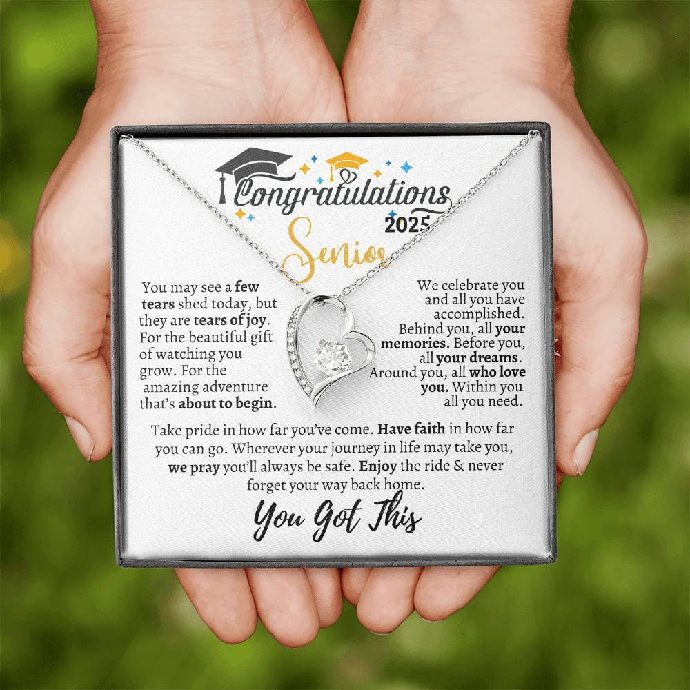 Graduation necklace, Graduation gift, "Congratulations Class of 2025" | Forever Love Necklace