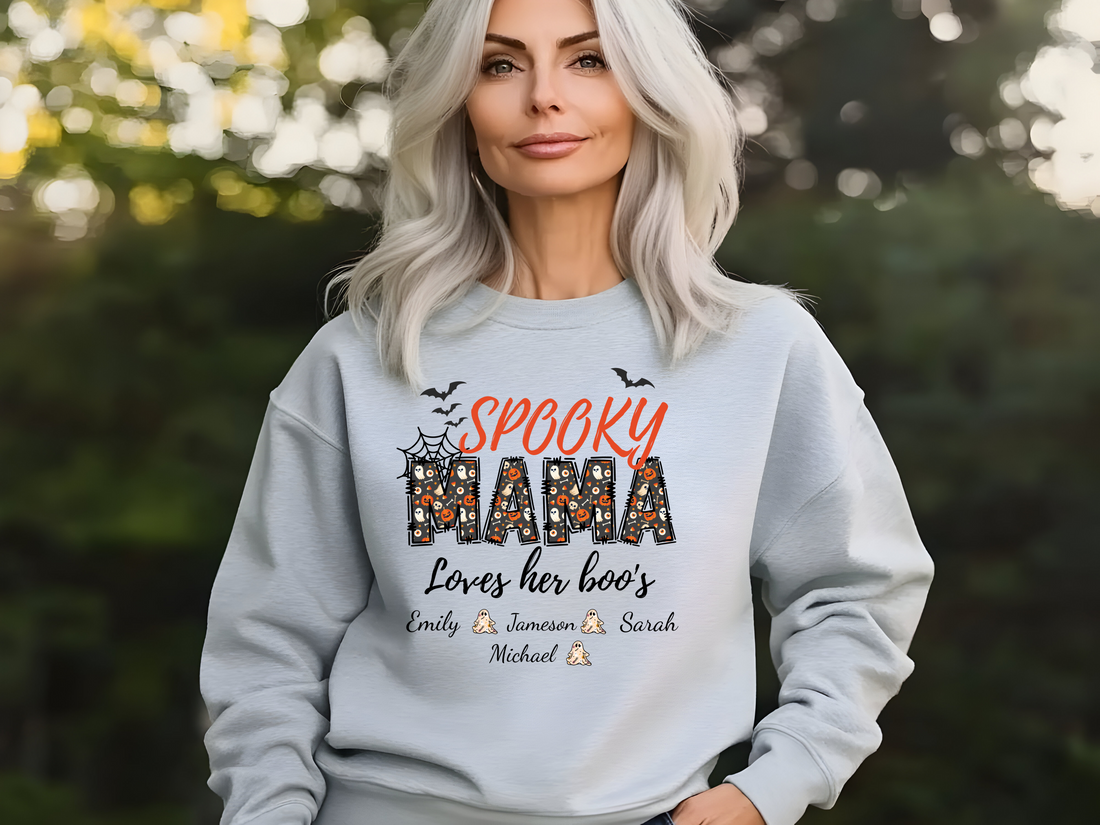 Spooky Mama Halloween Sweatshirt - Personalized Gift