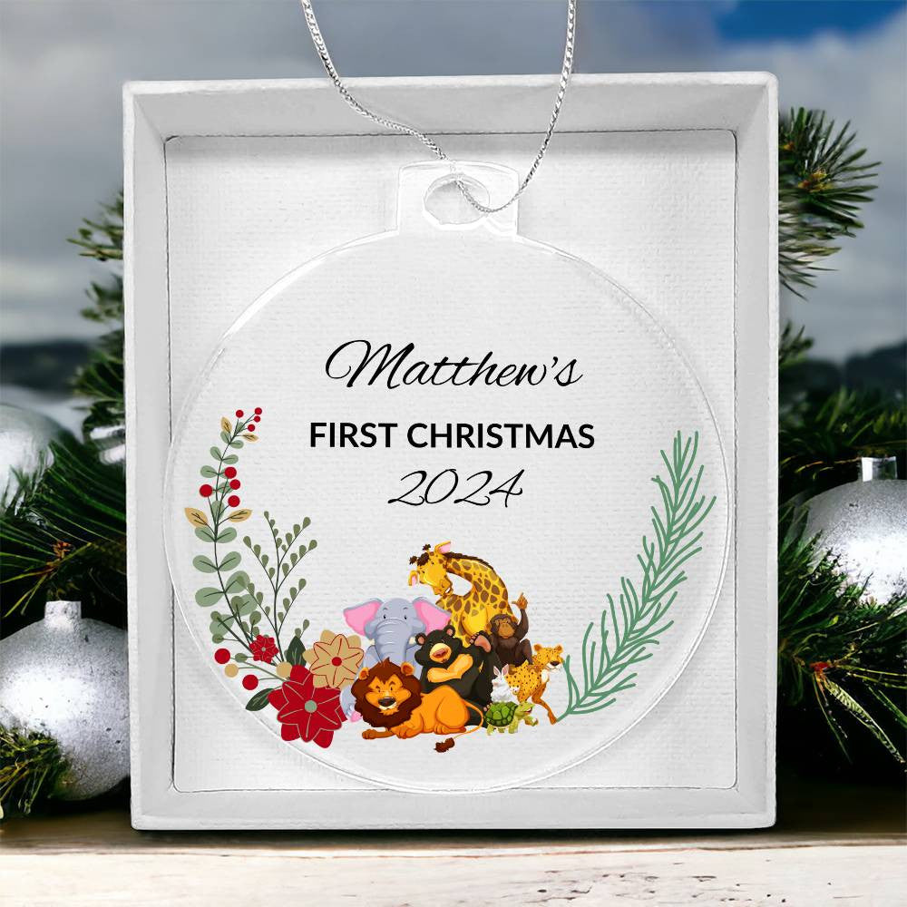 Personalize Your Baby's First Xmas Acrylic Ornament!