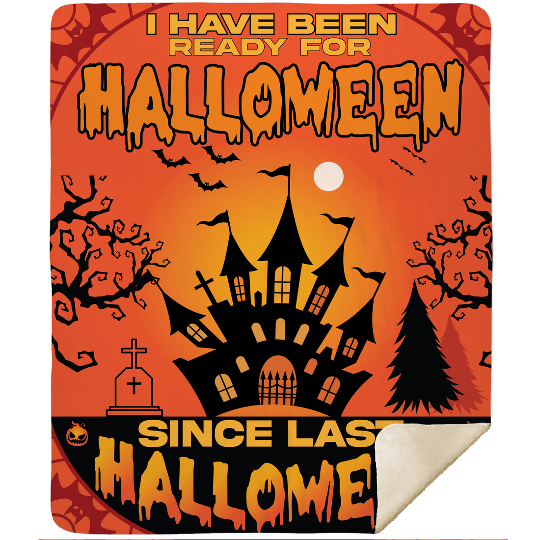 Halloween-Themed Cozy Blanket for Spooky Nights