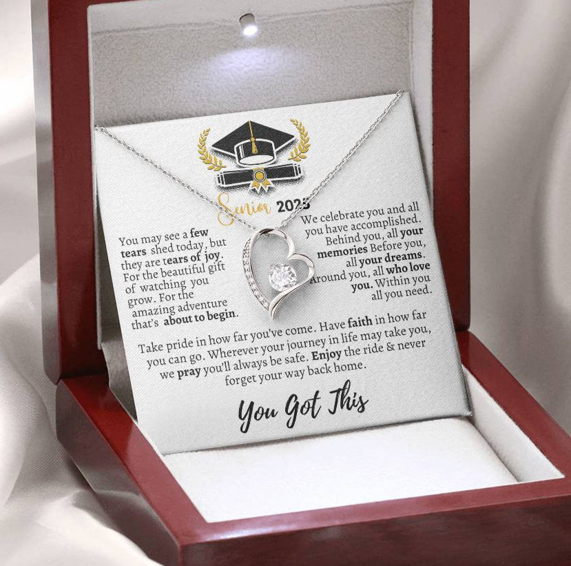 Graduation necklace, Graduation gift, "Congratulations Class of 2025" | Forever Love Necklace