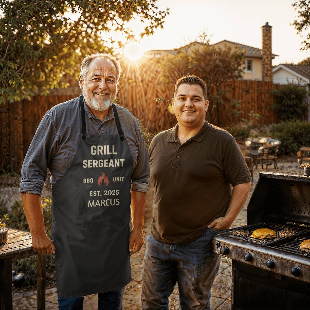 Personalized Grill Master Apron, Gifts For Him For Dad For Husband Mens Apron, Father's Day Gift