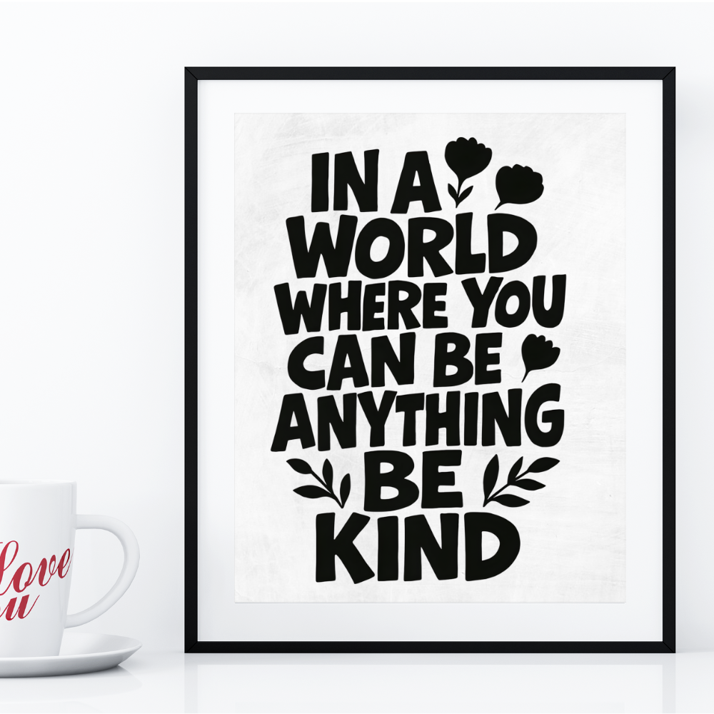 Motivational Wall Art Positive Affirmations Portrait Frame Photo Tile