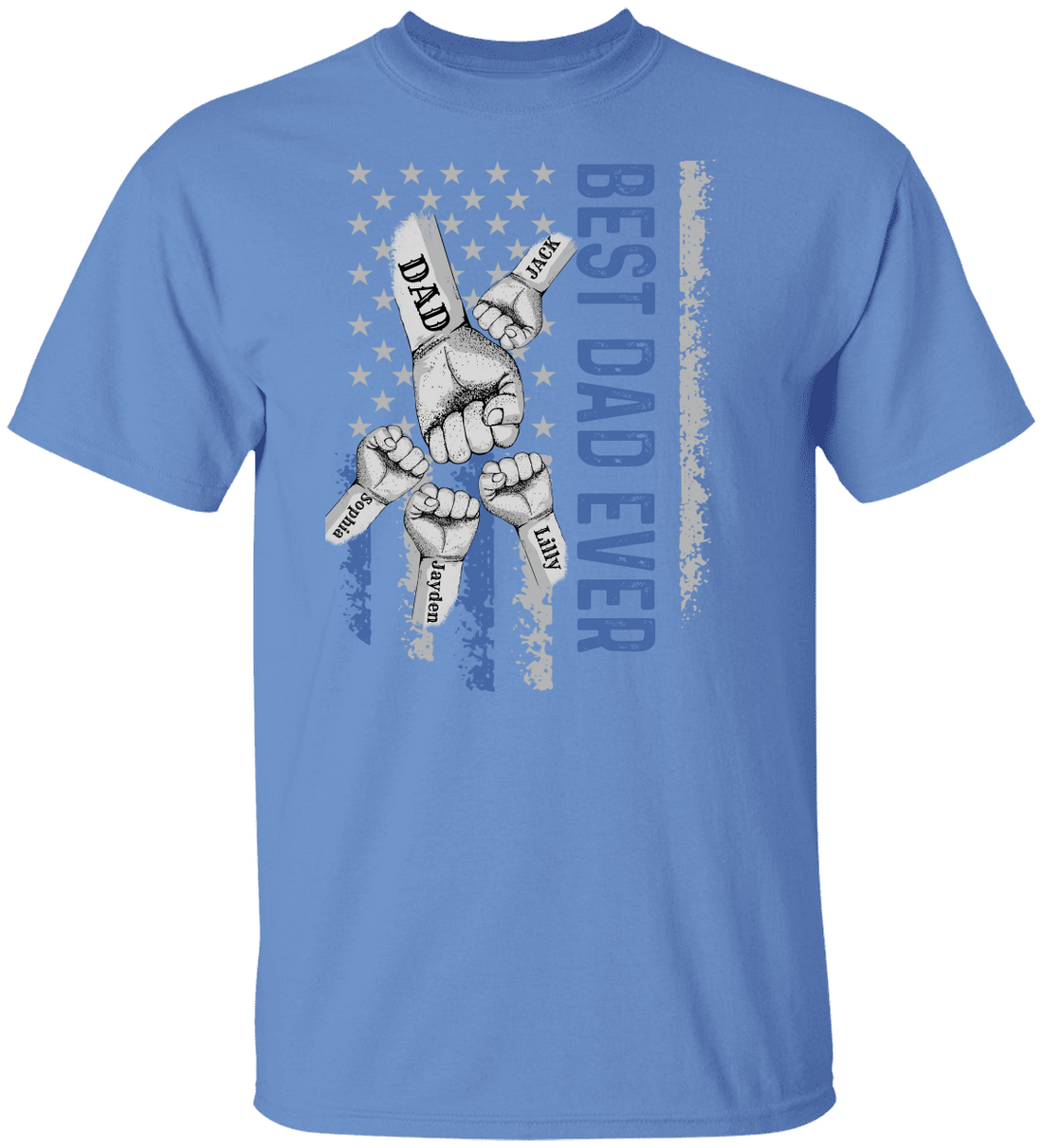 Personalized Best Dad Ever Raised Fist Bump Shirt!