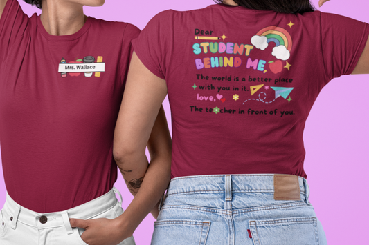 Personalized Teacher Back to School T-Shirt