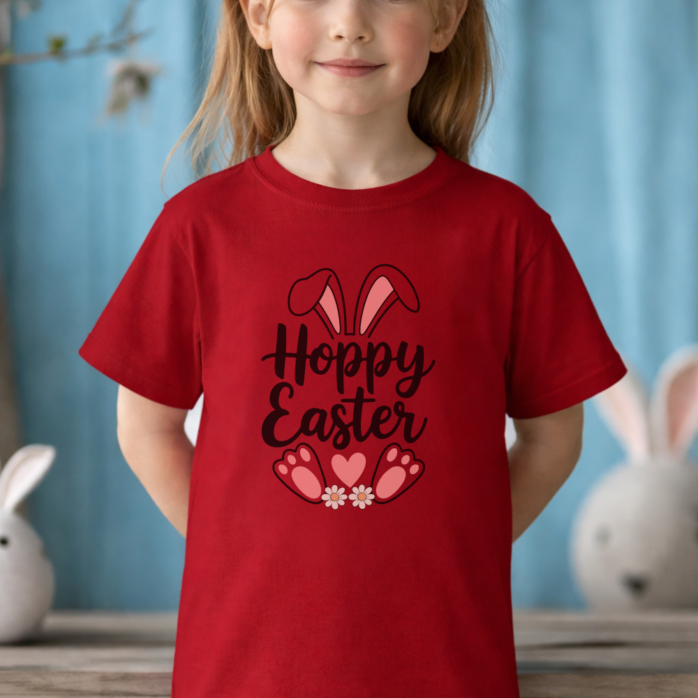 Kids Easter Bunny Shirt, Cute Hoppy Easter Tee, Spring Toddler T-Shirt, Funny Easter Gift, Children's Holiday Outfit
