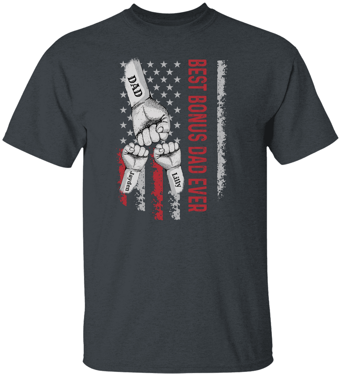 Personalized Best Bonus Dad Raised Fist Bump Shirt!