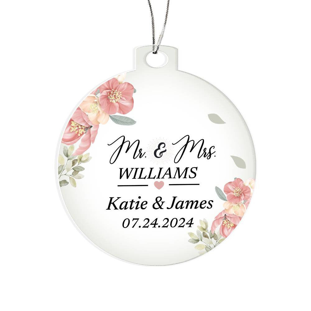 Mr. & Mrs. Personalized Acrylic Ornament!