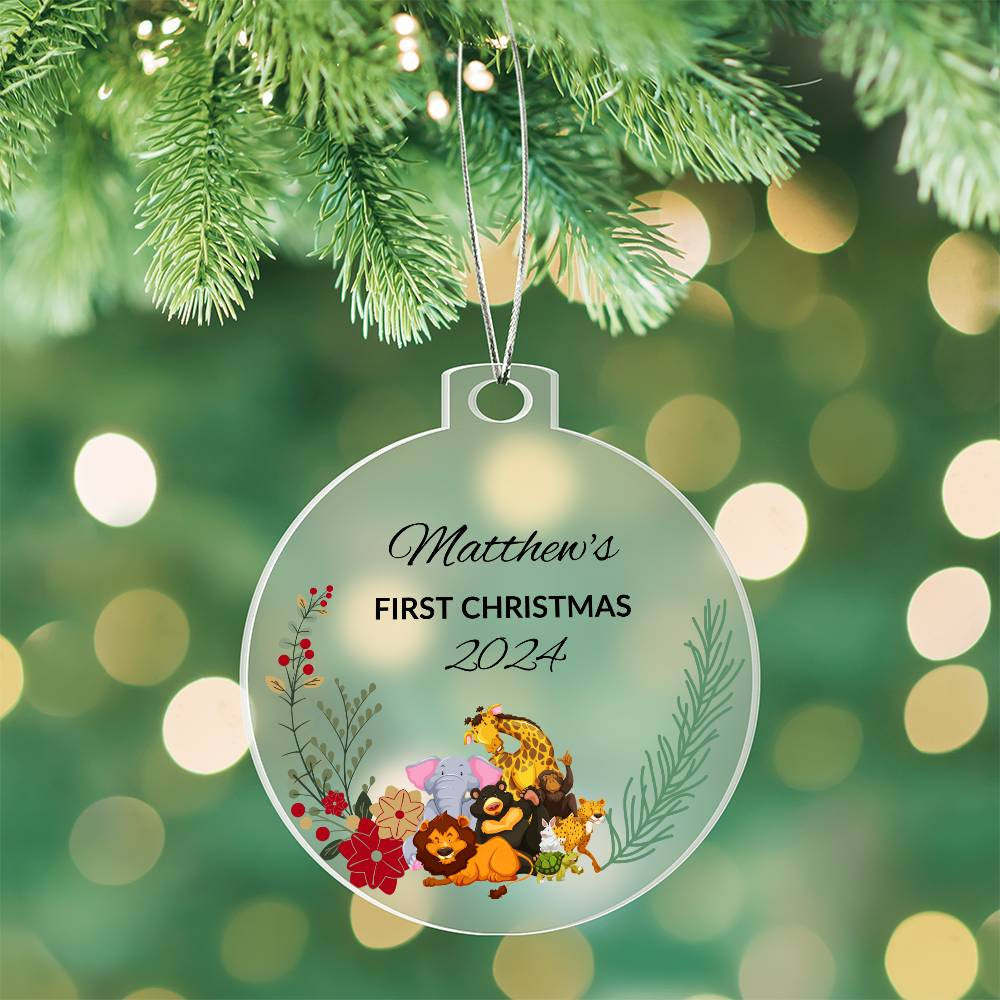 Personalize Your Baby's First Xmas Acrylic Ornament!