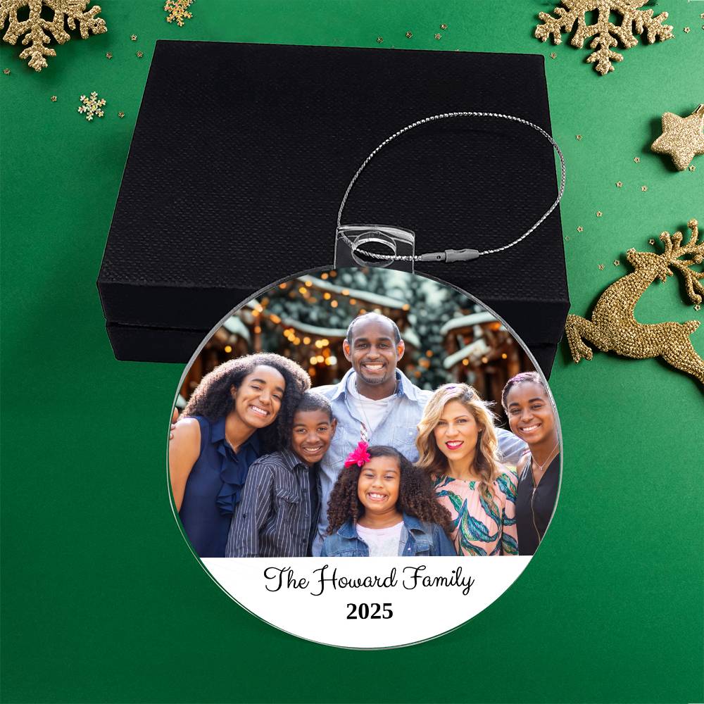Custom Family Photo Christmas Ornament – Personalized Holiday Keepsake 2025