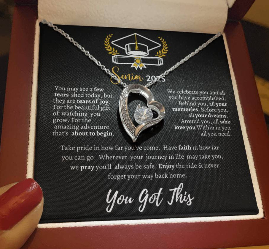 Graduation necklace, Graduation gift, "Congratulations Class of 2025" | Forever Love Necklace