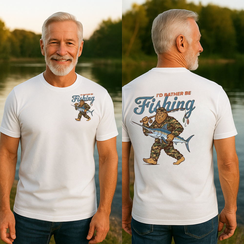 Bigfoot Fishing Shirt - Funny Sasquatch Tee for Enthusiasts