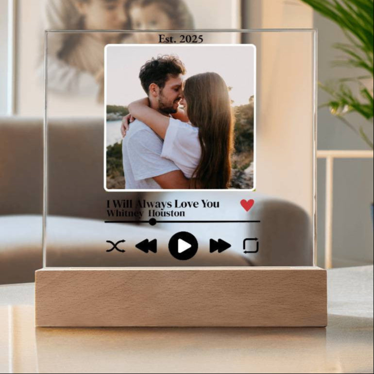 Personalized Song Acrylic Square Plaque | Weddings | Anniversary | Birthdays