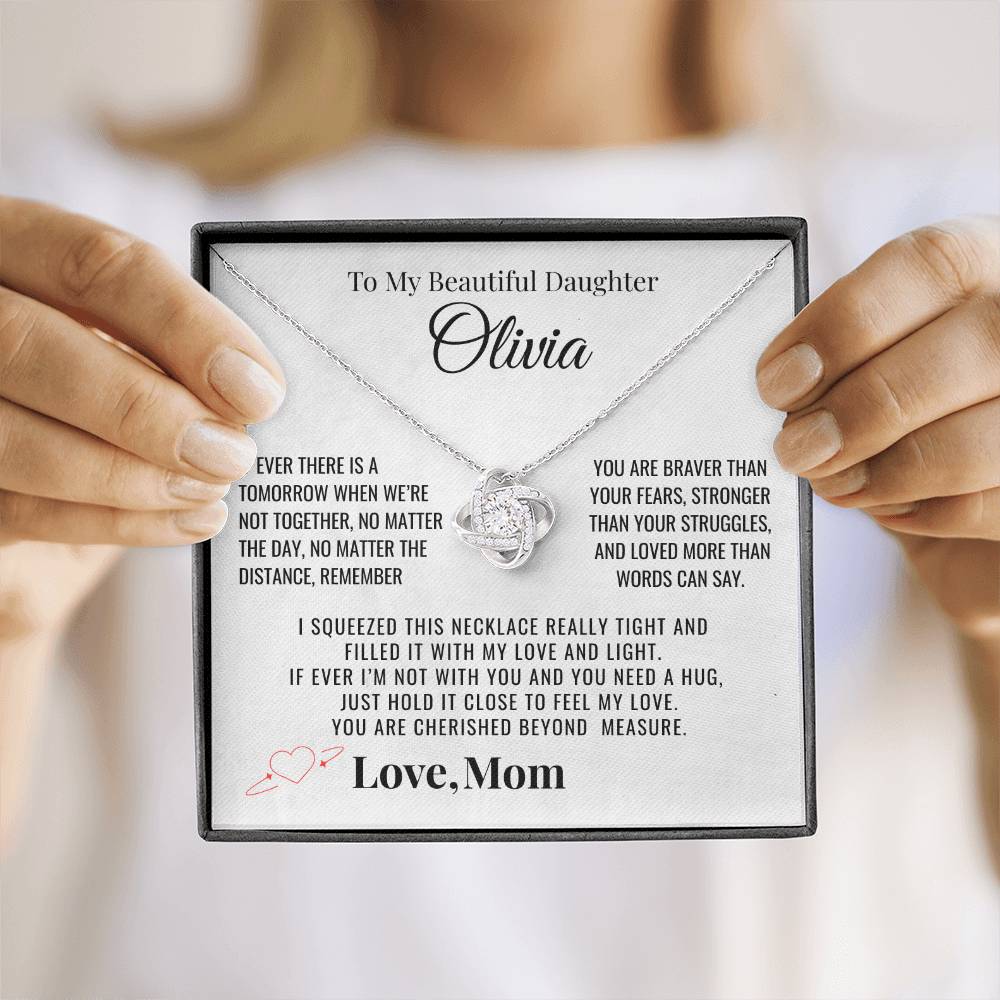 To My Daughter "You Are Cherished" Personalized Necklace