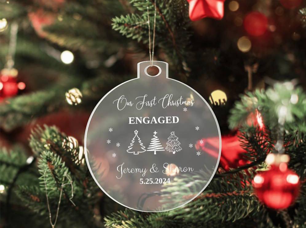 Personalized "Our First Xmas" Relationship Acrylic Ornament Xmas Gift