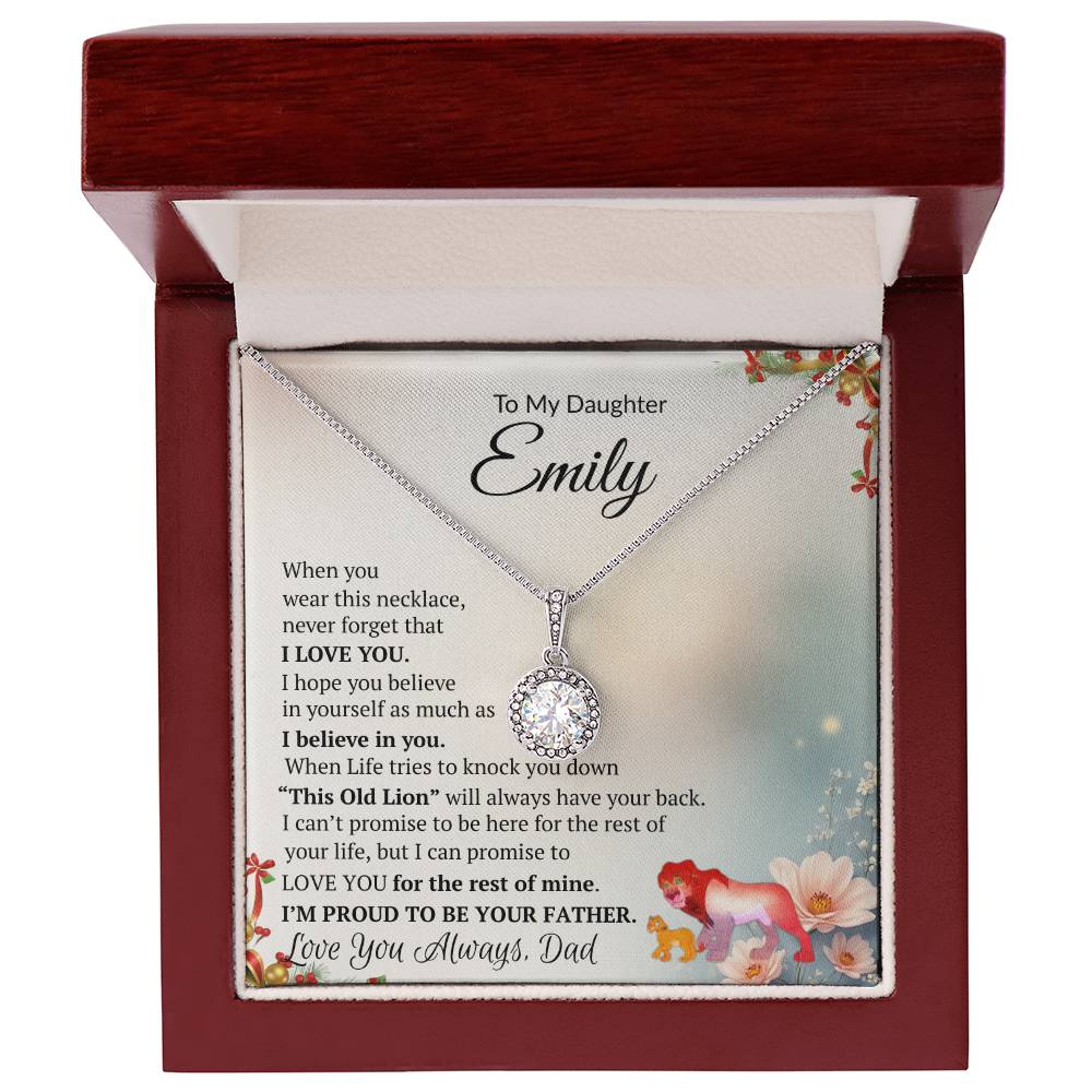Eternal Hope Necklace Gift for Daughter, “My Precious Daughter, My Forever Pride”
