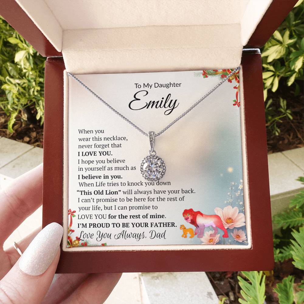 Eternal Hope Necklace Gift for Daughter, “My Precious Daughter, My Forever Pride”