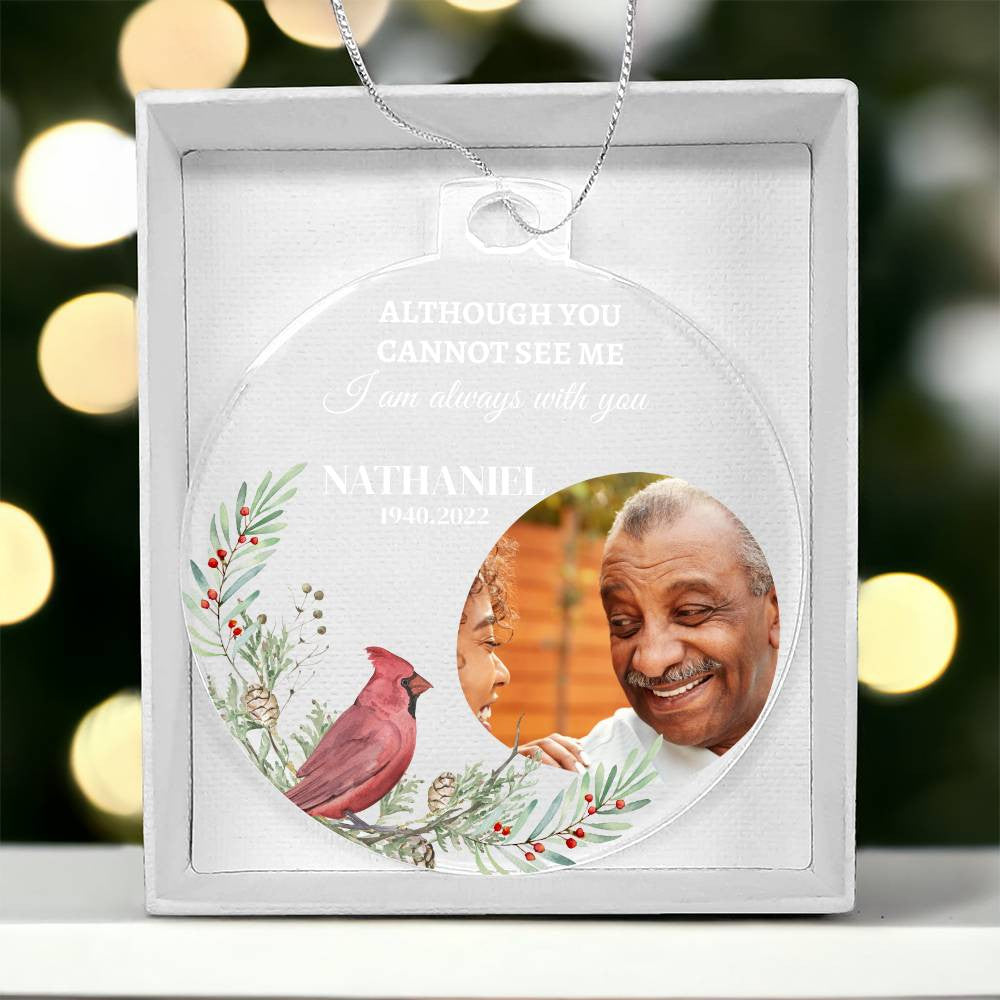 Personalized Photo Family Memorial Hanging Acrylic Ornament!