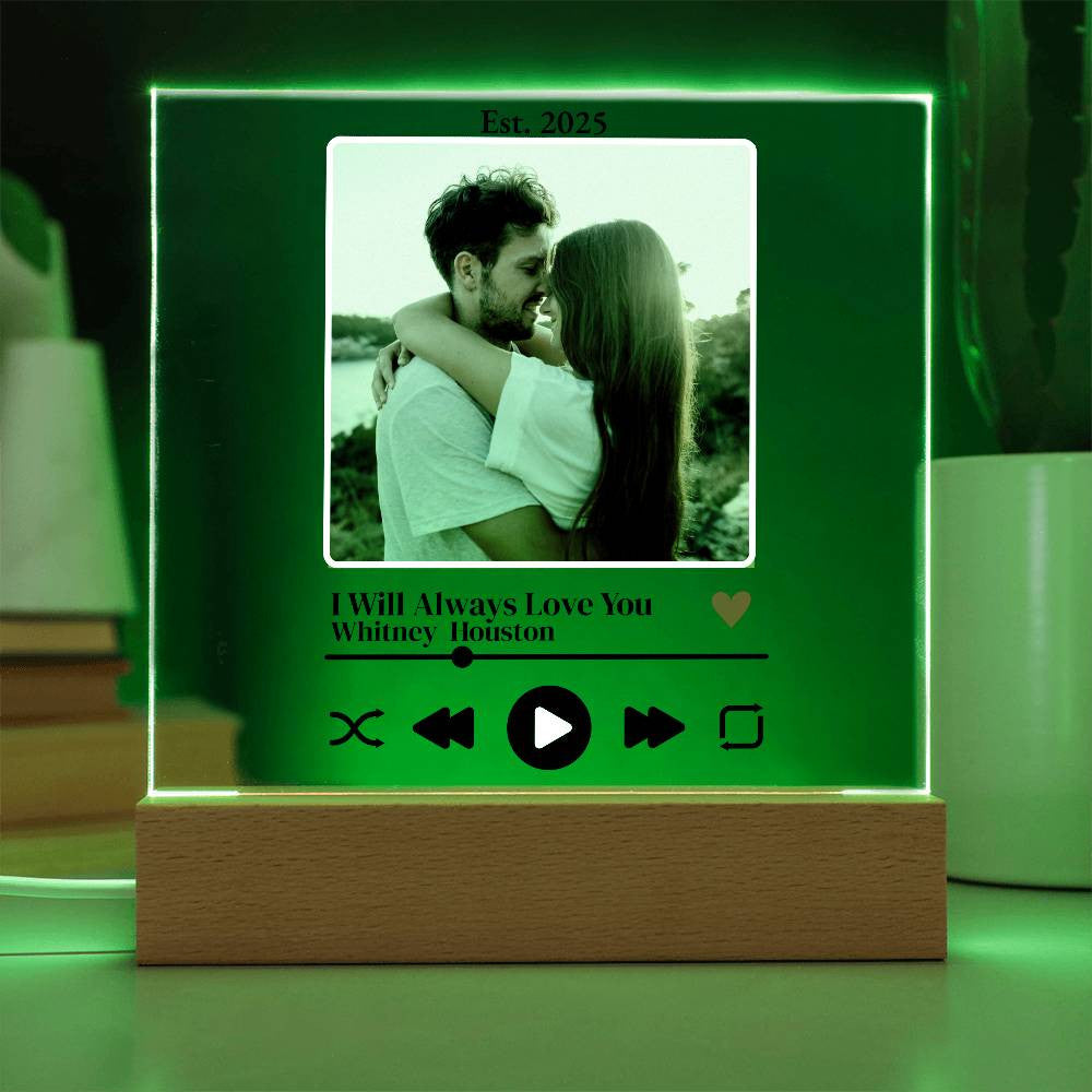 Personalized Song Acrylic Square Plaque | Weddings | Anniversary | Birthdays