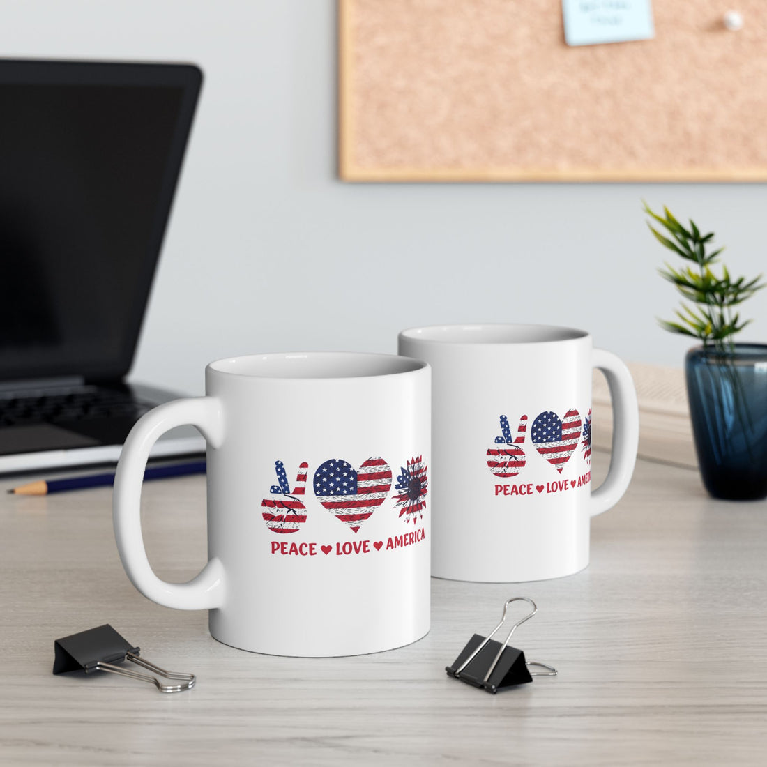 Patriotic Ceramic Mug, American Flag Coffee Cup, Independence Day Gift, USA Pride Mug, Veterans Day Mug