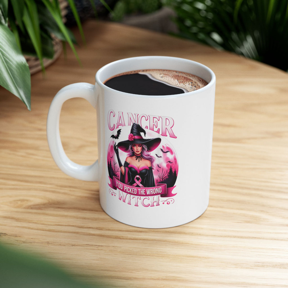 Custom Cancer Witch Warrior-Themed Ceramic Mug - Perfect Gift