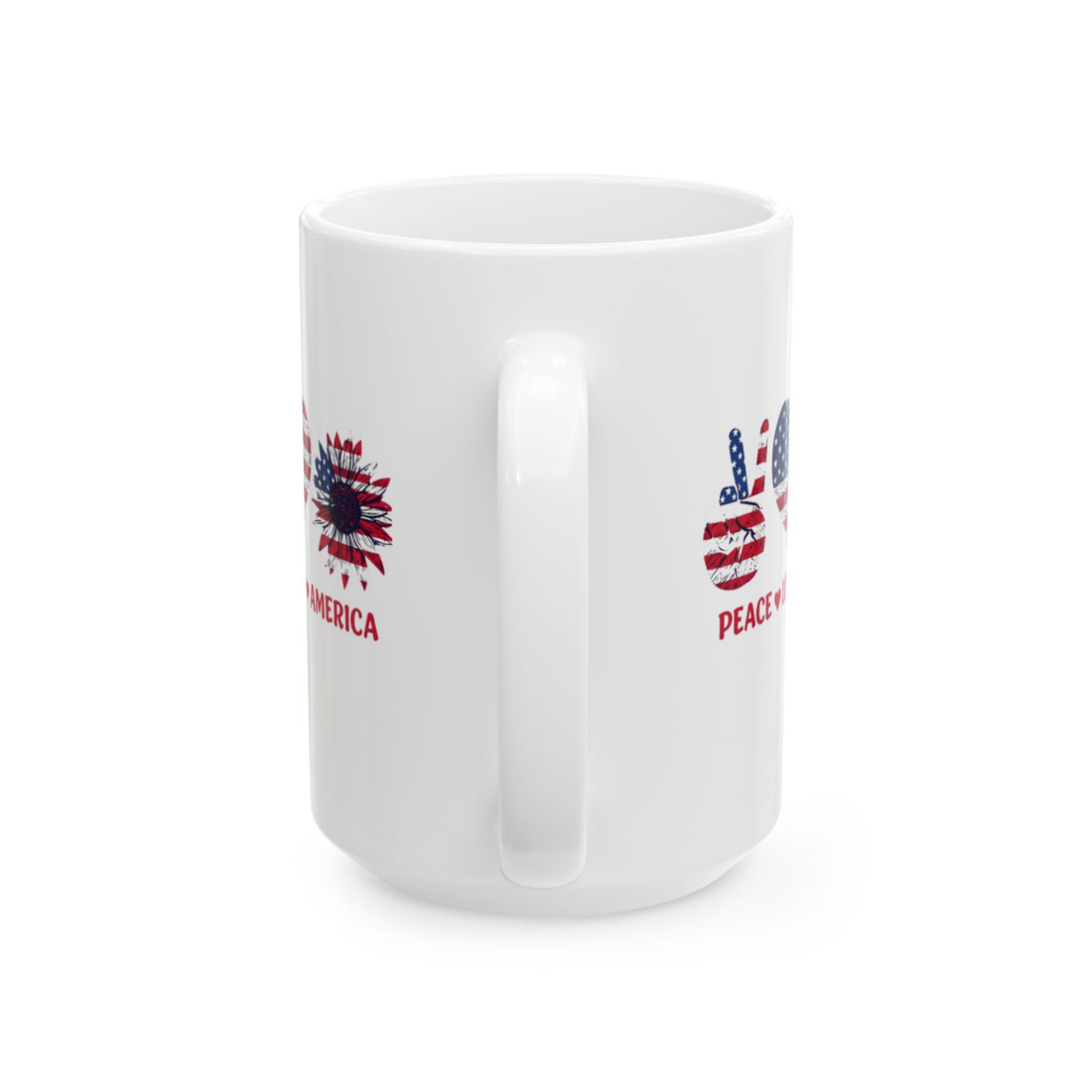 Patriotic Ceramic Mug, American Flag Coffee Cup, Independence Day Gift, USA Pride Mug, Veterans Day Mug
