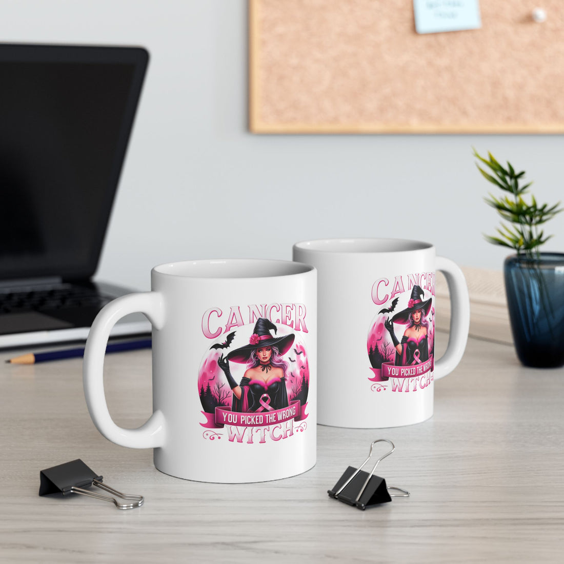 Custom Cancer Witch Warrior-Themed Ceramic Mug - Perfect Gift