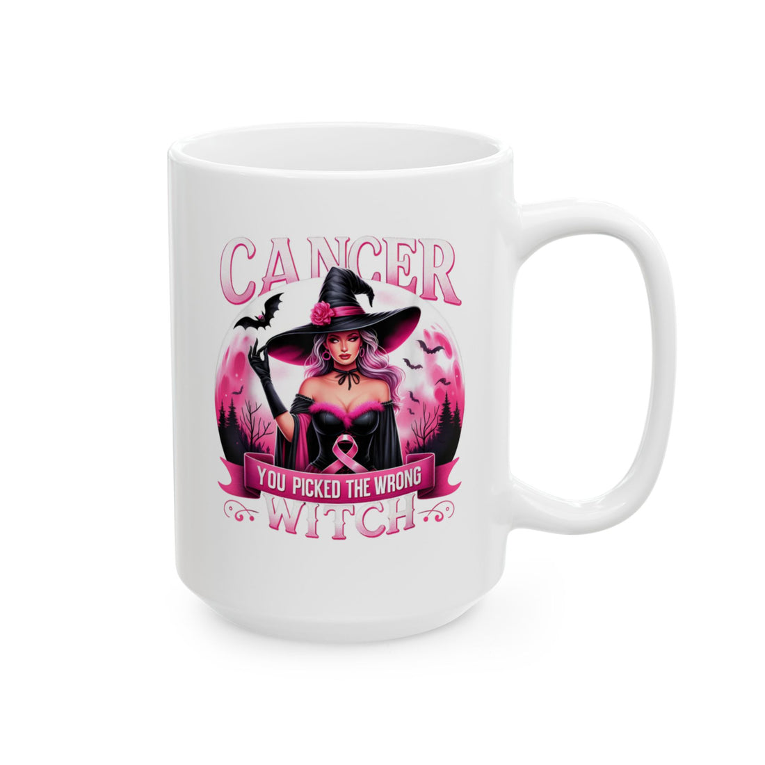 Custom Cancer Witch Warrior-Themed Ceramic Mug - Perfect Gift
