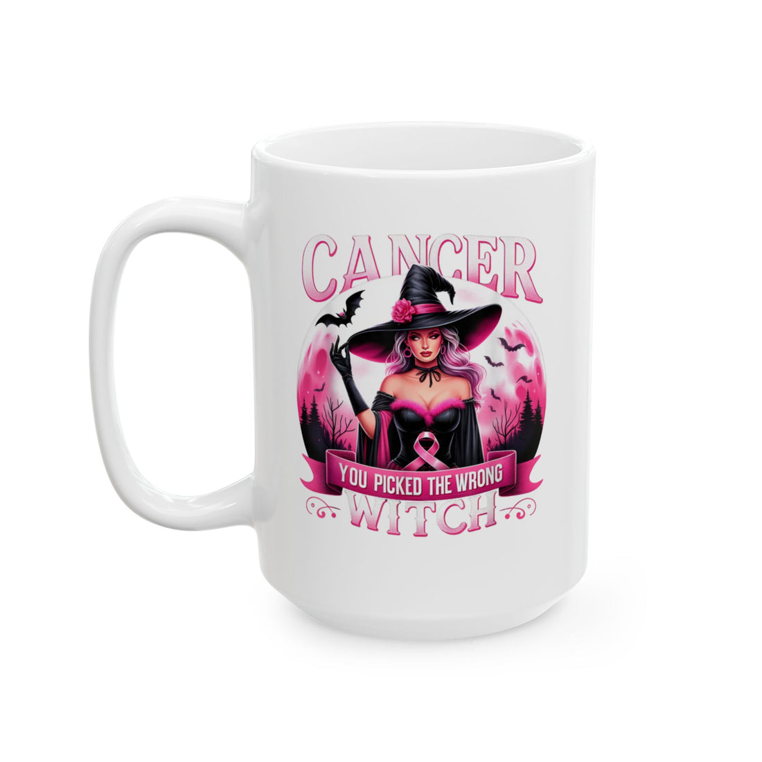 Custom Cancer Witch Warrior-Themed Ceramic Mug - Perfect Gift