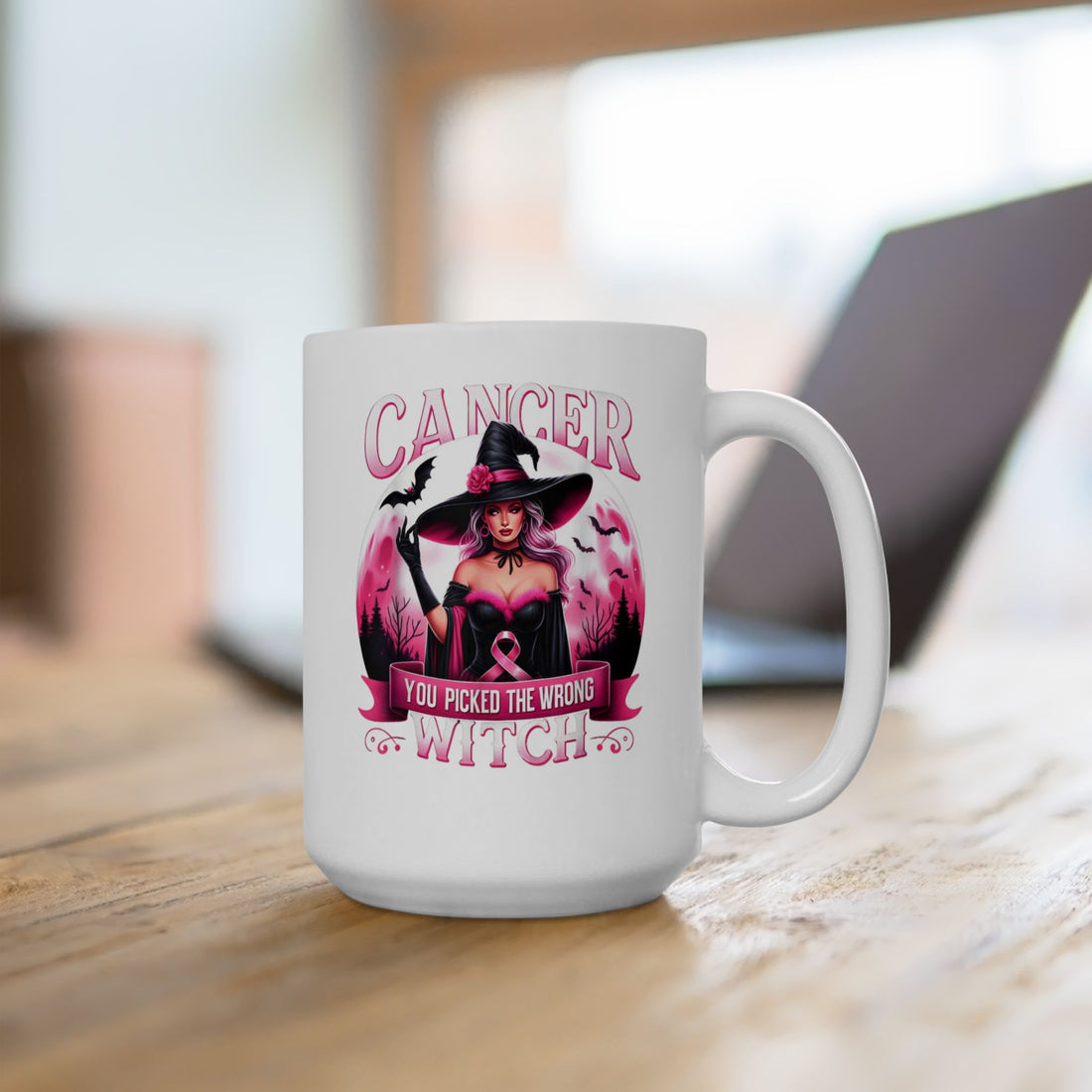 Custom Cancer Witch Warrior-Themed Ceramic Mug - Perfect Gift