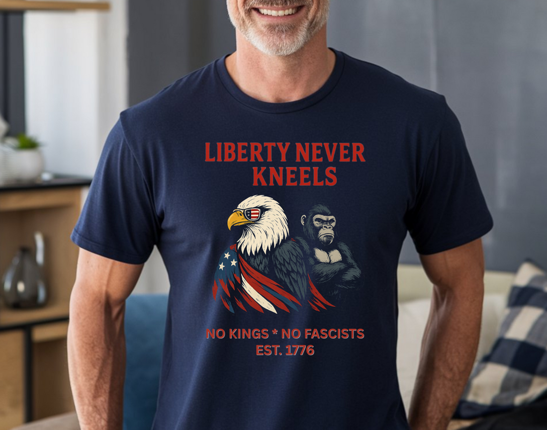 No Kings in America Shirt, Patriotic Graphic Shirt, 4th of July Shirt