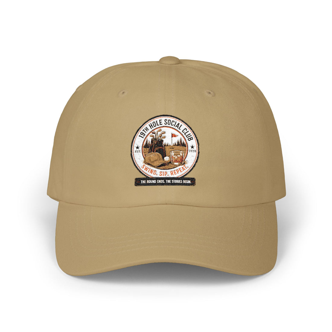 19th Hole Social Club Golf Shirt | Matching Golf Hat | Comfort Colors 1717 Tee | Golf Trip Gift | Golf League Apparel | Swing Sip Repeat