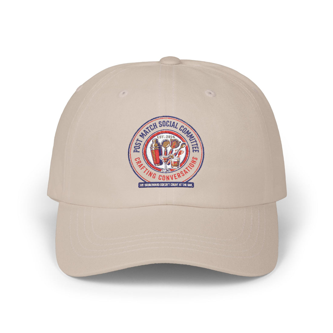 Post Match Social Committee – Comfort Colors Graphic Tee & Matching Dad Cap with Est. Group Year Personalization