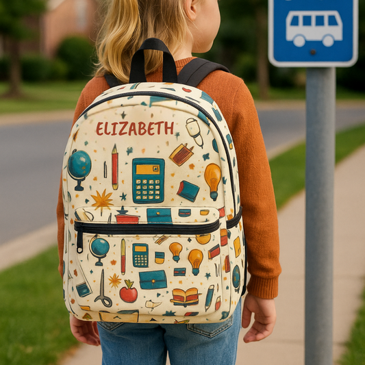 Personalized Back to School Kids playful collage | Lunch Bag