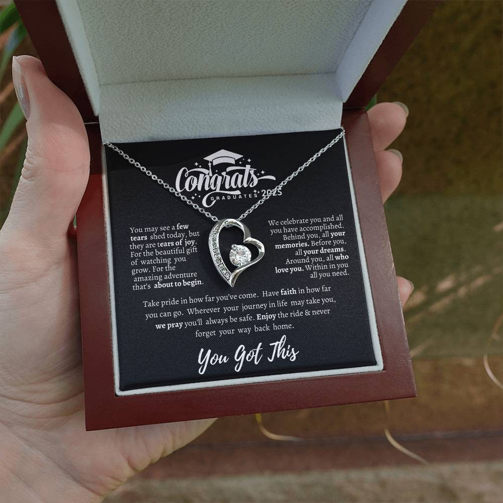 Graduation necklace, Graduation gift, "Congratulations Class of 2025" | Forever Love Necklace