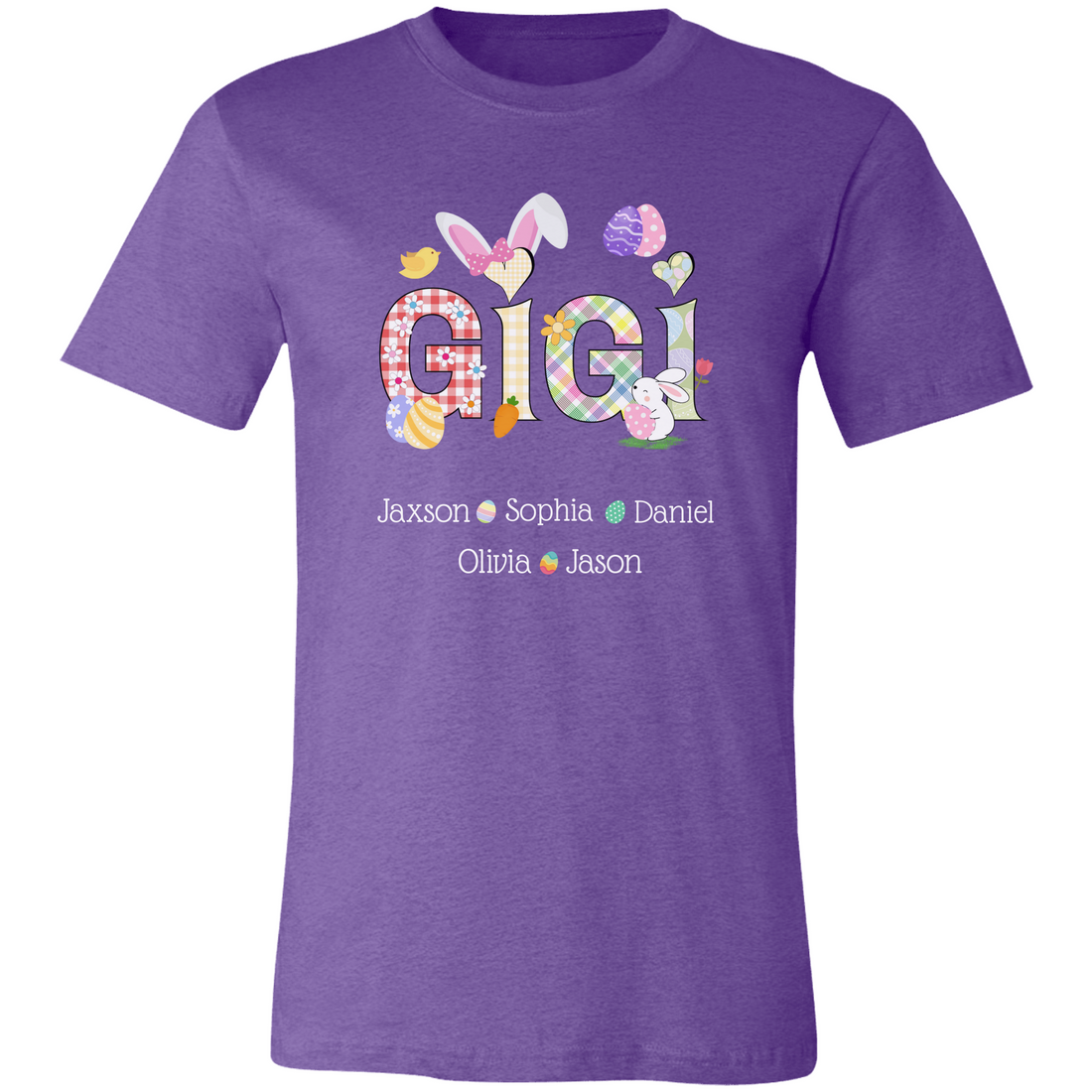 Personalized Easter Bunny GIGI Custom GIGI And Grandkids T-Shirt
