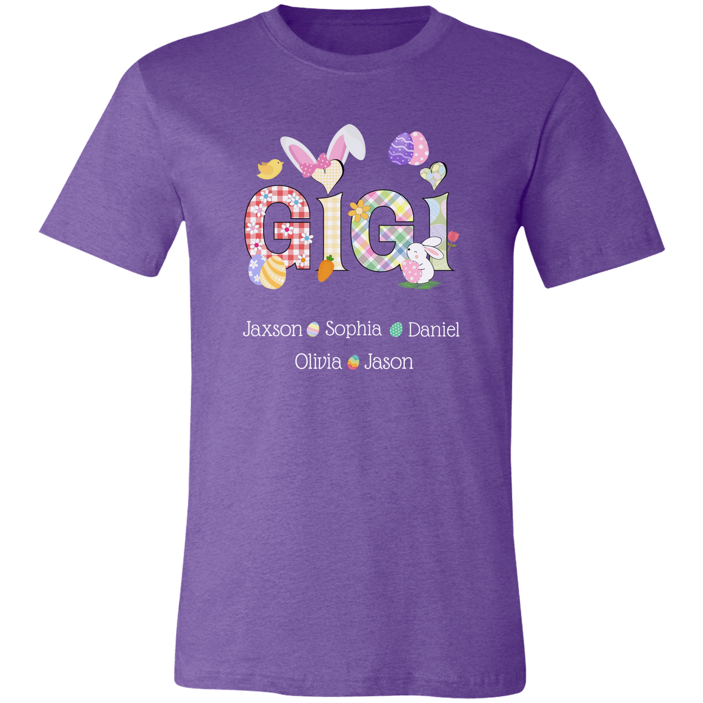 Personalized Easter Bunny GIGI Custom GIGI And Grandkids T-Shirt