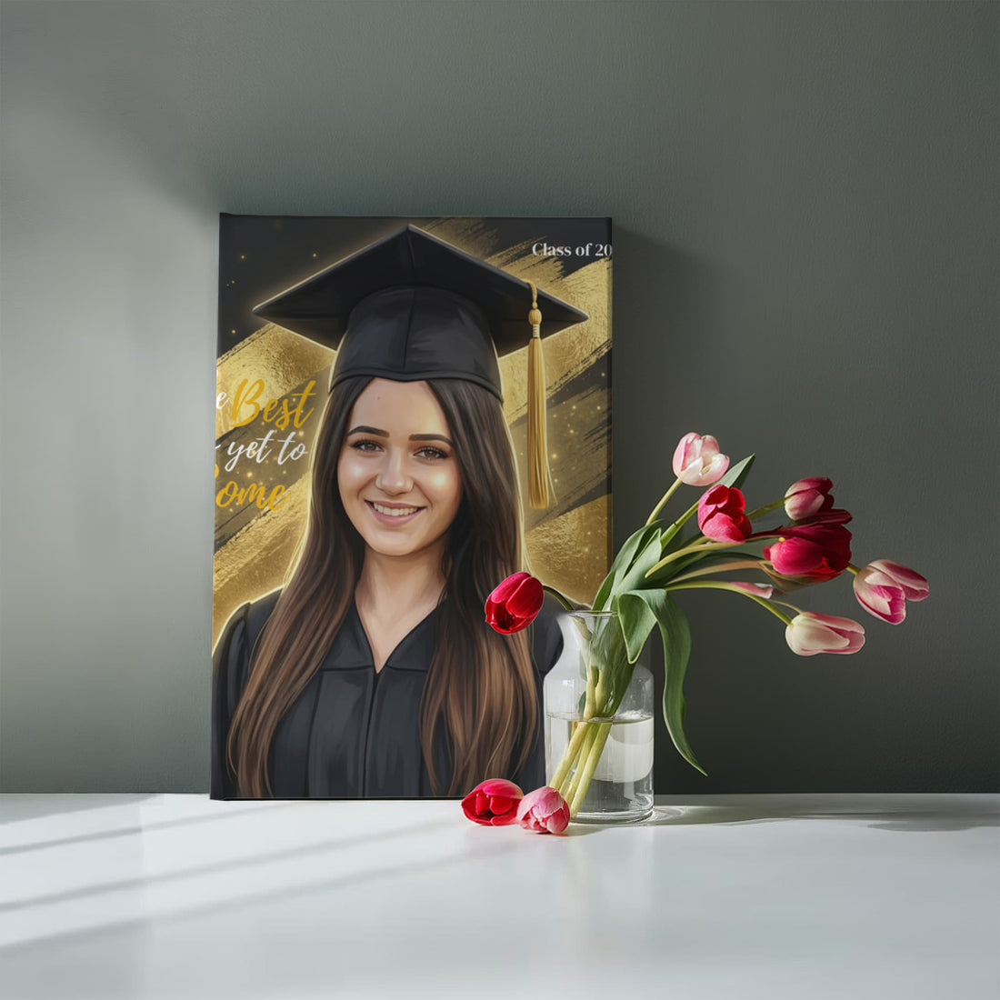 Custom Graduation Photo Gallery Wrapped Canvas, Personalized Grad Gift 2026 - Class of 2026 Keepsake