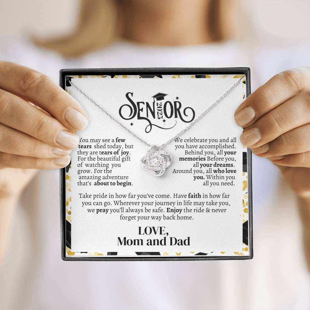 Graduation necklace, Graduation gift, Class of 2025 Love Knot Necklace