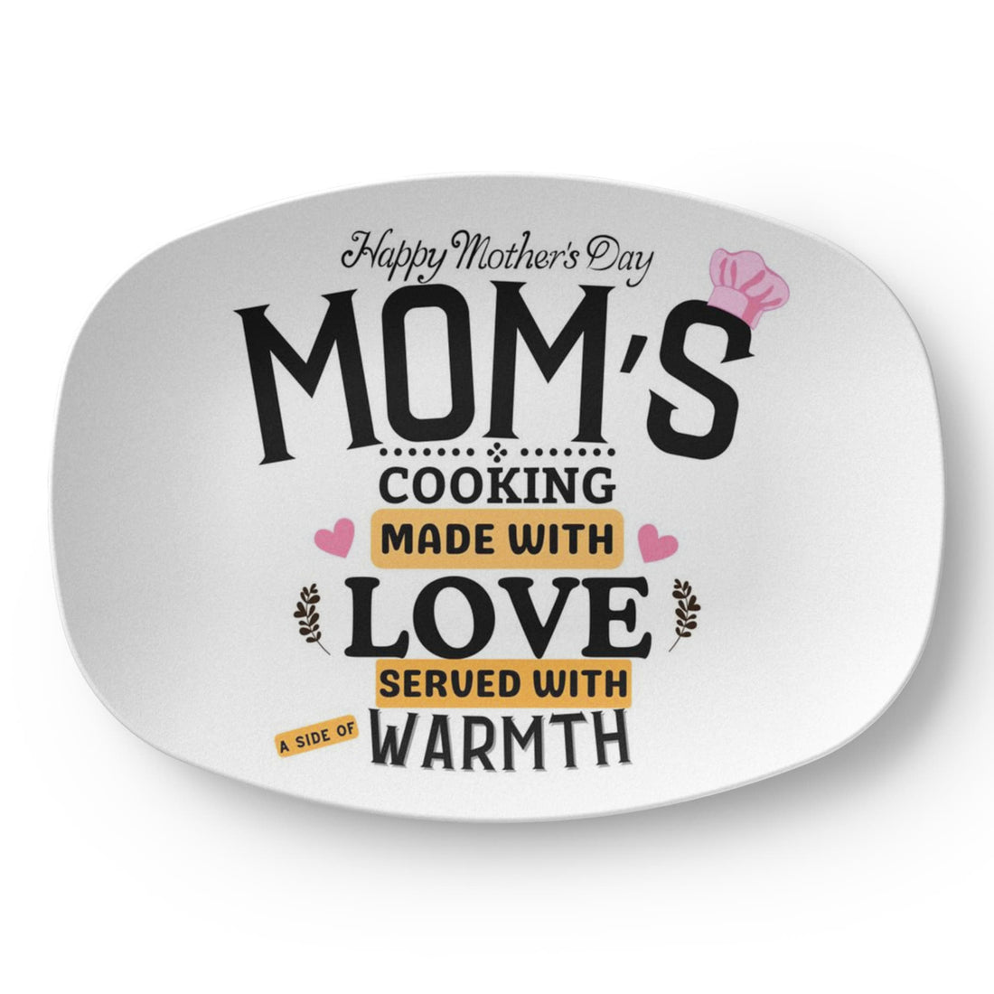 Personalized Mother's Day Platter, Mom's Cooking Gift, Custom 10x14 Oval Plate, Microwave Safe, Mother's Gift Idea, Holiday Dining