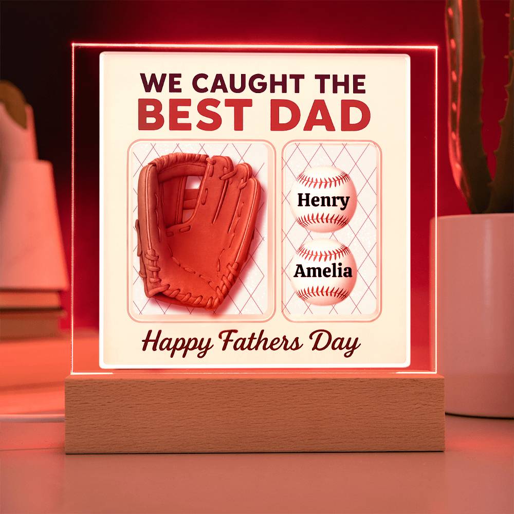 Baseball Dad Personalized Acrylic Plaque | Personalized Gift from Kids | Wife!