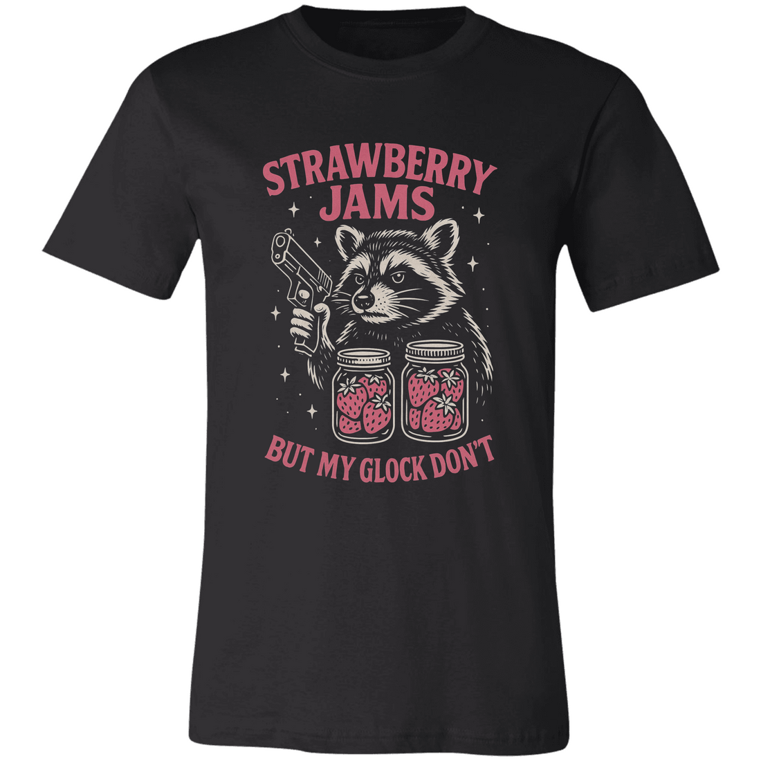 Retro-style graphic tee features a fearless racoon, Funny Animal Pun T-Shirt!