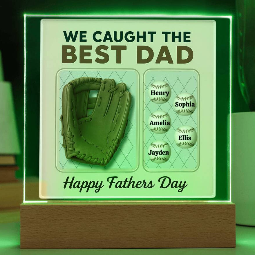 Baseball Dad Personalized Acrylic Plaque | Personalized Gift from Kids | Wife!